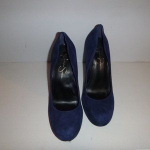 Jessica Simpson Blue Suede Heels